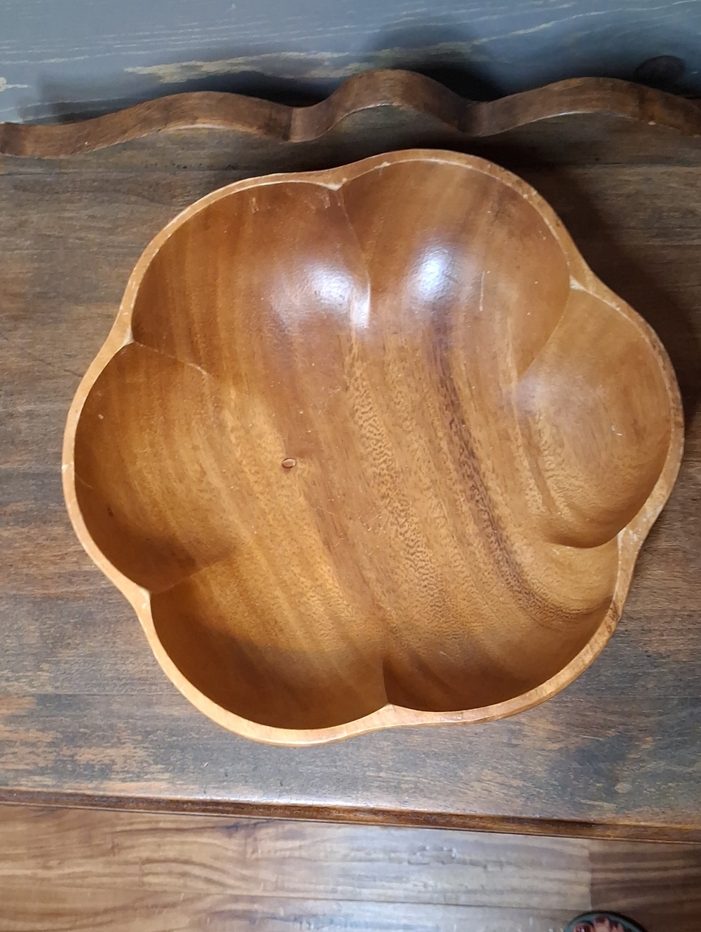 Vintage Monkey Pod Acacia Woods Large Bowl